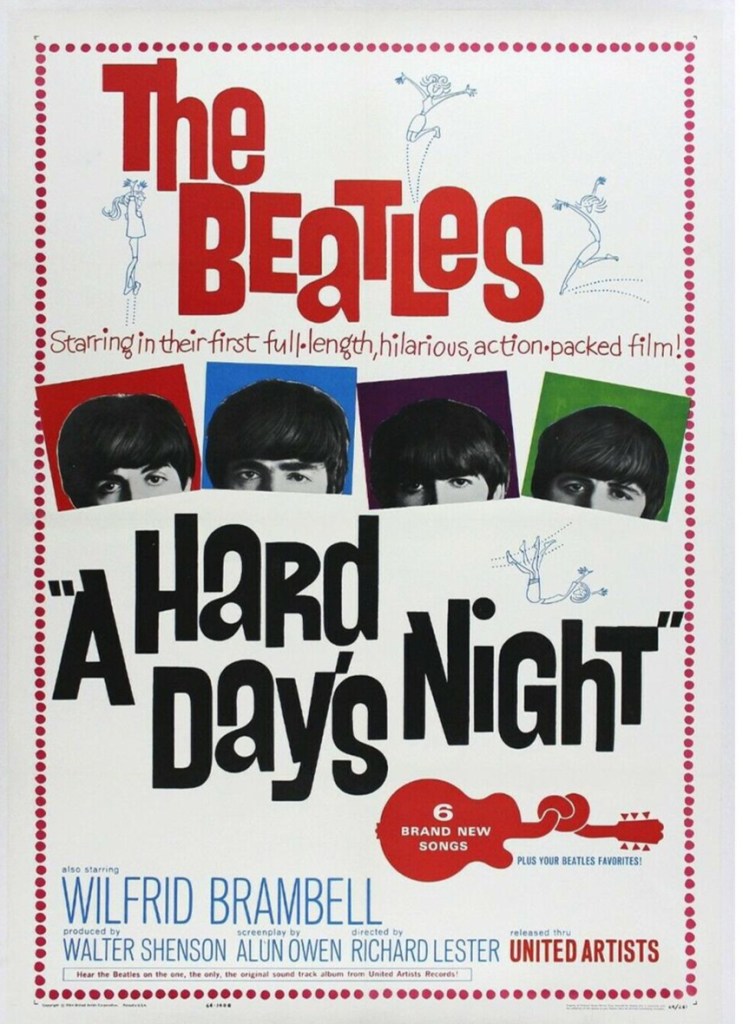 Poster for The Beatles Film, 'A Hard Day's Night.'